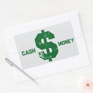 PEGATINA RECTANGULAR DINERO EN EFECTIVO