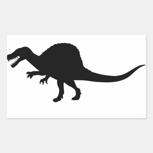 Pegatina Rectangular Dinosaurio de Spinosaurus (Anverso)