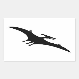 Pegatina Rectangular Dinosaurio pterodáctilo