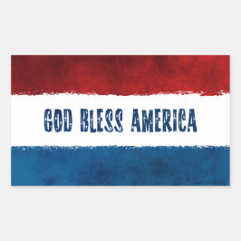 Pegatina Rectangular Dios bendice a los pegatinas del rectángulo de