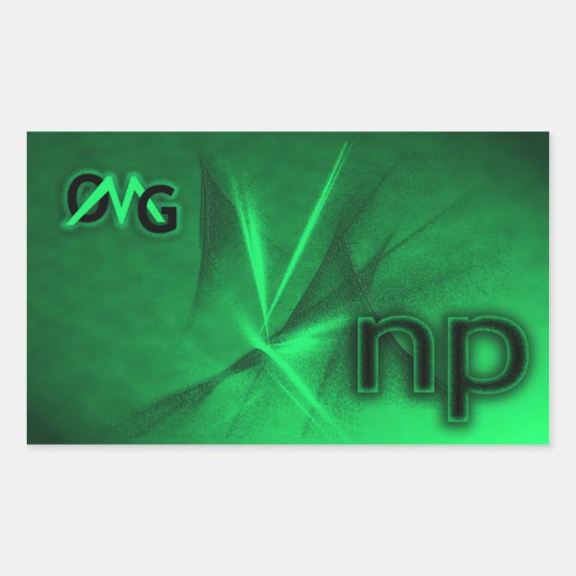 Pegatina Rectangular ¡Dios mío! (Anverso)