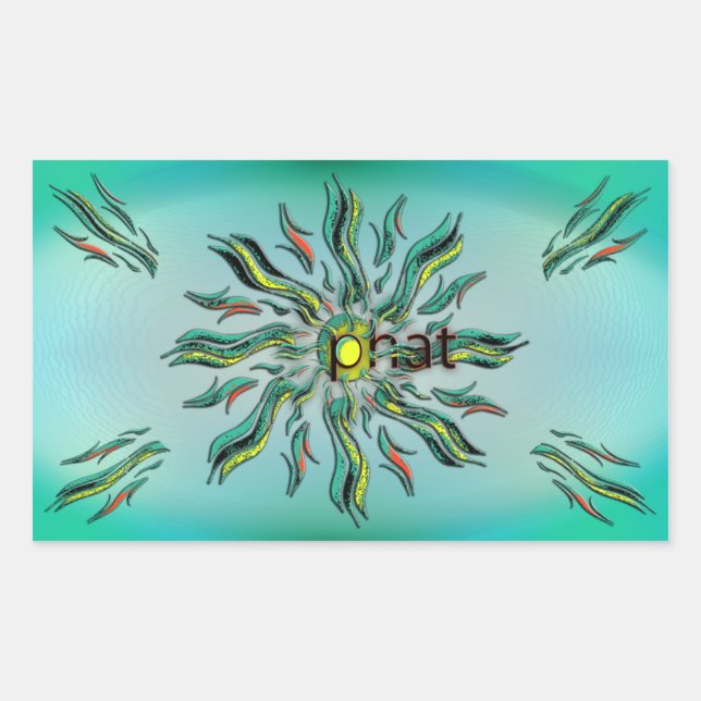 Pegatina Rectangular ¡Dios mío! (Anverso)