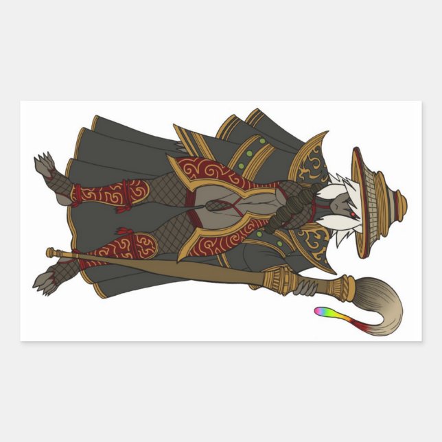 Pegatina Rectangular Diosa Vaznev (Anverso)