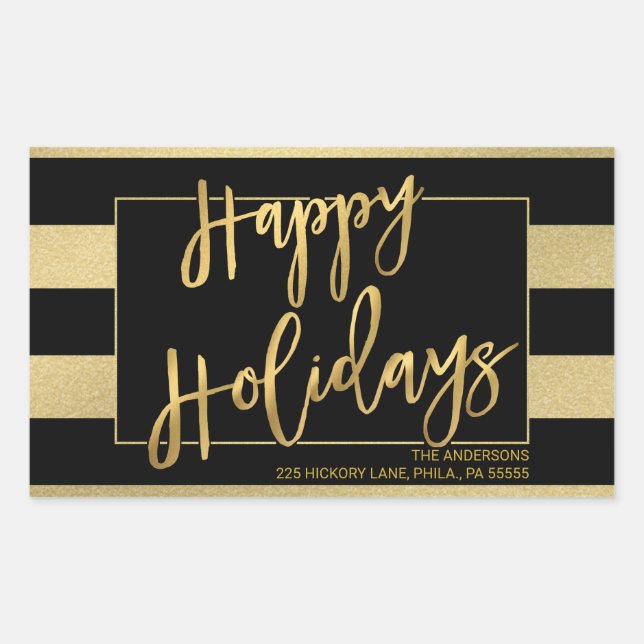 Pegatina Rectangular Dirección de devolución de franjas de Relieve meta (Anverso)