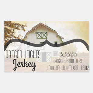 Pegatina Rectangular Dirección de negocio Pegatinas Resto del país del 