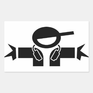 Pegatina Rectangular Disc jockey DJ