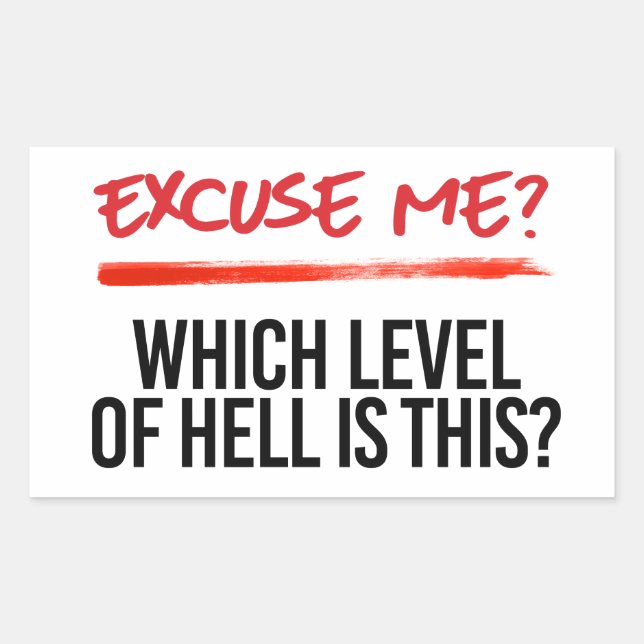 Pegatina Rectangular Disculpe qué nivel es este (Anverso)