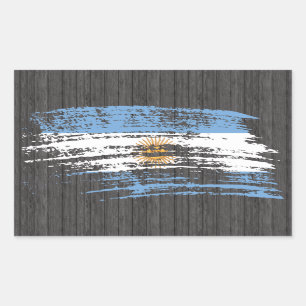 Pegatina Rectangular Diseño argentino fresco de la bandera