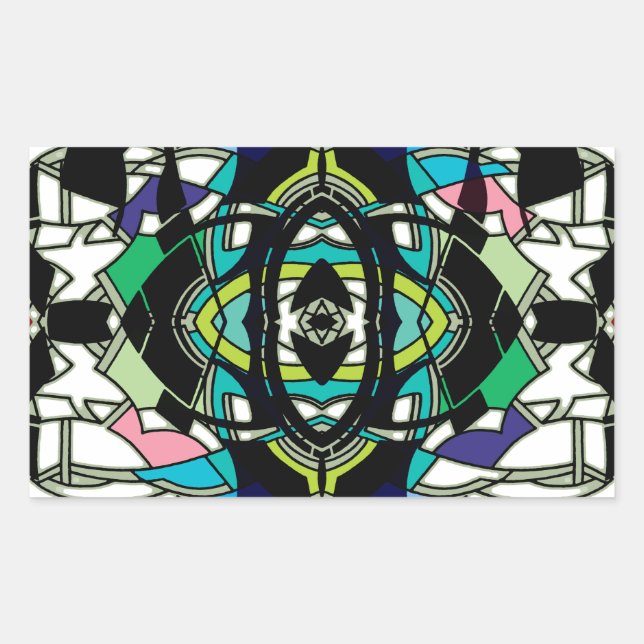Pegatina Rectangular Diseño controlado (Anverso)
