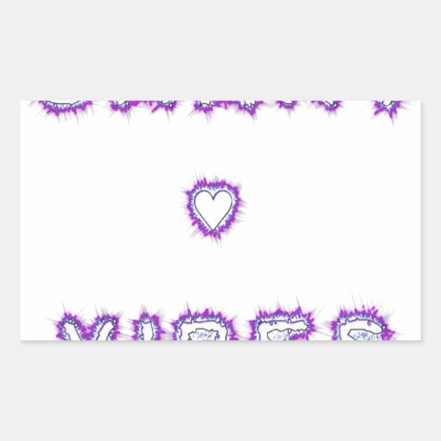 Pegatina Rectangular Diseño de arte de texto de citas de vibraciones in (Anverso)