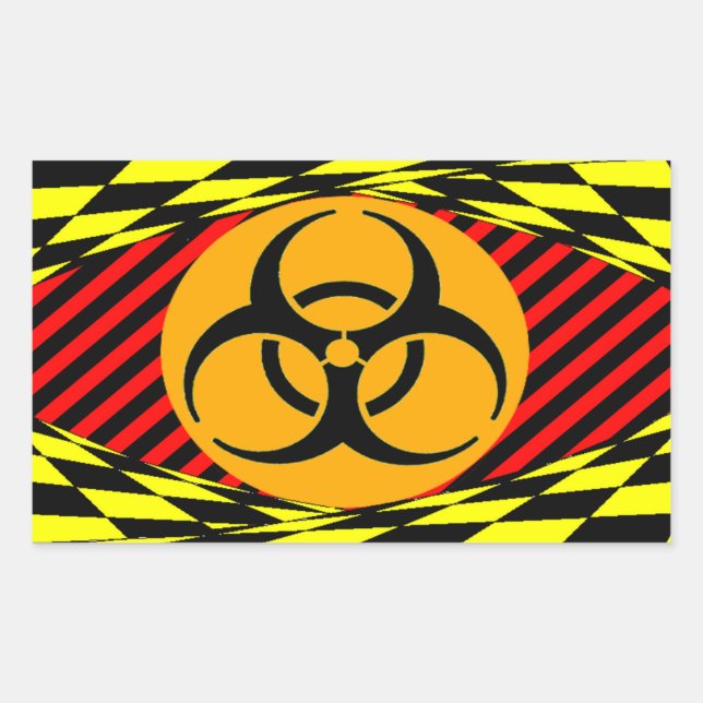 Pegatina Rectangular Diseño de Biohazard por Kenneth Yoncich (Anverso)