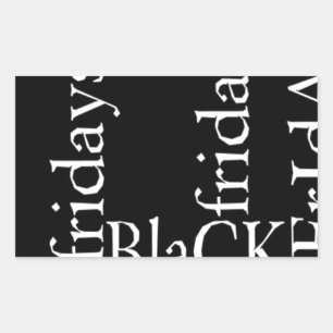 Pegatina Rectangular Diseño de Black Friday