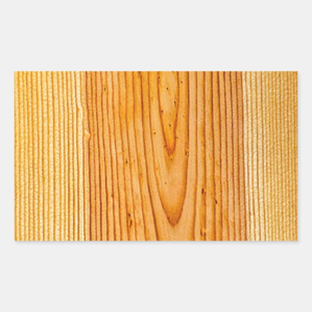 Pegatina Rectangular Diseño de grano de madera natural 1 (Anverso)