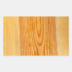 Pegatina Rectangular Diseño de grano de madera natural 1