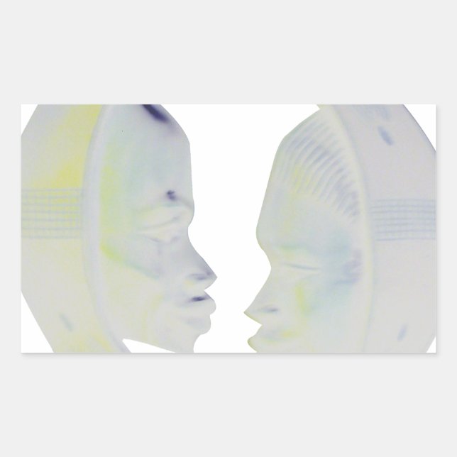 Pegatina Rectangular Diseño de Hakuna Matata para impresión africana (Anverso)