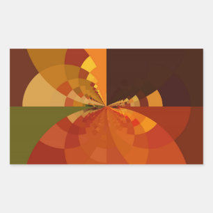 Pegatina Rectangular Diseño de impresión de arte de color de tonos de l