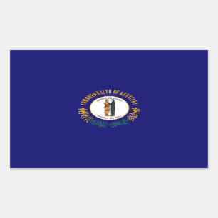 Pegatina Rectangular Diseño de la bandera del estado de Kentucky