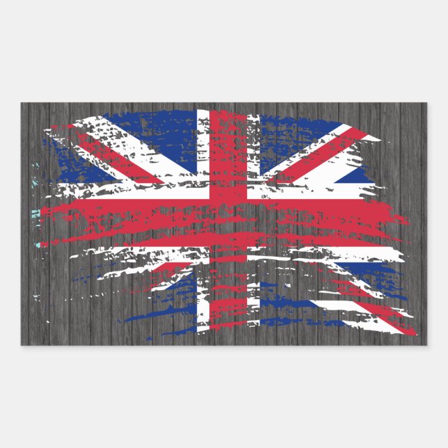 Pegatina Rectangular Diseño de la bandera inglesa de Guay (Anverso)