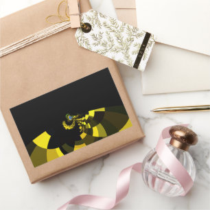 Pegatina Rectangular Diseño gráfico gráfico de imágenes con chorro negr