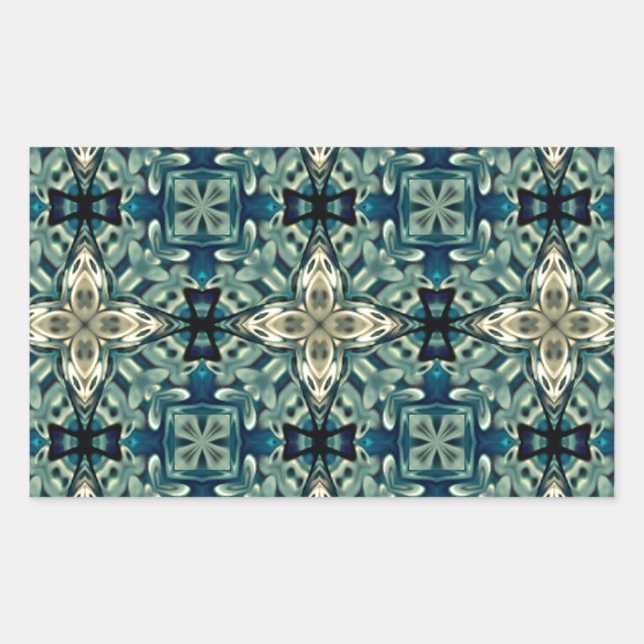 Pegatina Rectangular Diseño inspirado en Marruecos (Anverso)