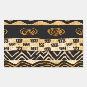 Pegatina Rectangular Diseño Shaman Tribal Africano