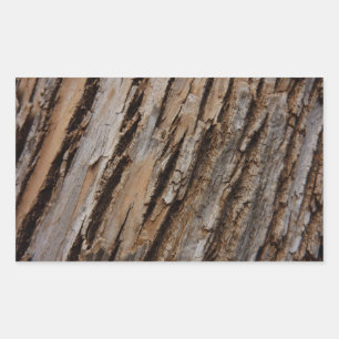 Pegatina Rectangular Diseño Texturizado Abstracto Natural Corteza de Ár