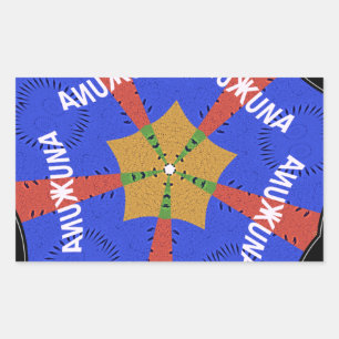 Pegatina Rectangular Diseño tribal africano: Hakuna Matata