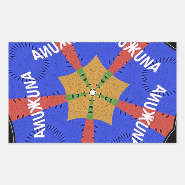 Pegatina Rectangular Diseño tribal africano: Hakuna Matata (Anverso)