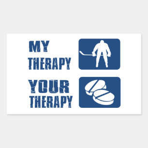 Pegatina Rectangular Diseños de hockey sobre césped Guay