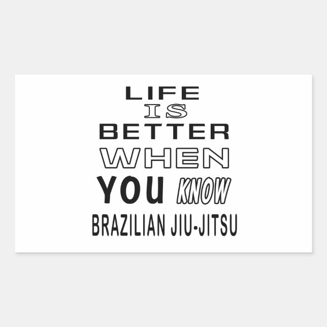 Pegatina Rectangular Diseños de Jiu-Jitsu brasileño de Guay (Anverso)