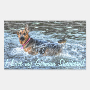 Pegatina Rectangular Diseños de perros para amantes del Mascota