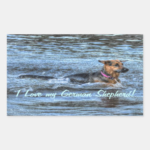 Pegatina Rectangular Diseños de perros para amantes del Mascota
