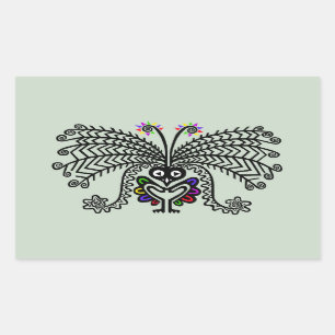 Pegatina Rectangular Diseños originales - Songbird - LyreBIRD -