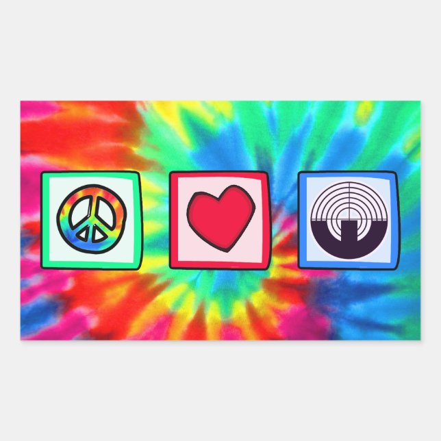 Pegatina Rectangular Disparo Deportivo Púrpura (Anverso)