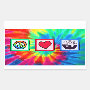 Pegatina Rectangular Disparo Deportivo Púrpura