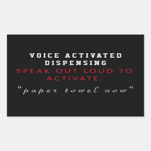 Pegatina Rectangular Dispensador de toallas