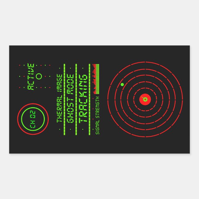 Pegatina Rectangular Dispositivo de seguimiento LED de vigilancia de se (Anverso)