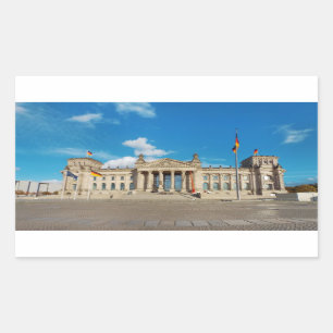 Pegatina Rectangular Distrito histórico de la ciudad de Berlín Alemania