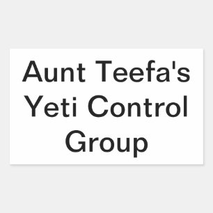 Pegatina Rectangular Diversión de control de Yeti de la tía Teefa en Ar