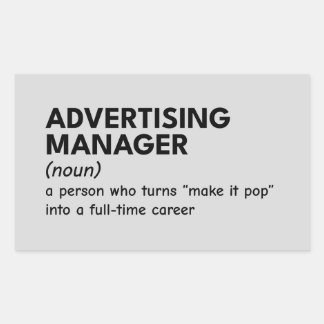 Pegatina Rectangular Divertida definición de director de marketing