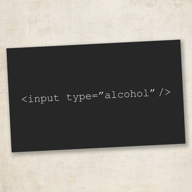 Pegatina Rectangular Divertida entrada de HTML de alcohol - Humor de pr (Subido por el creador)