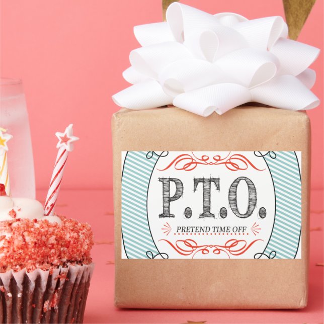 Pegatina Rectangular Divertidas felicitaciones promovidas para presumir (Fiesta)