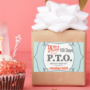 Pegatina Rectangular Divertidas felicitaciones promovidas para presumir