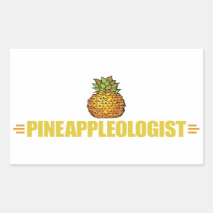 Pegatina Rectangular Divertido amante de la piña