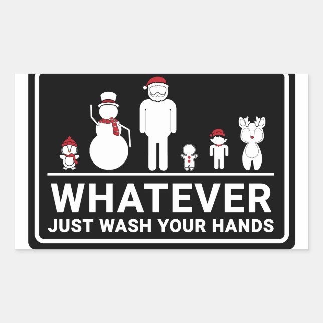 Pegatina Rectangular Divertido lo que sea, por favor, que te laves las  (Anverso)