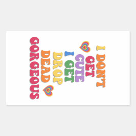 Pegatina Rectangular Divertido mes del orgullo LGBTQ colorido