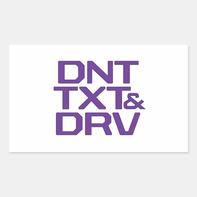 Pegatina Rectangular DNT TXT y DRV (Anverso)