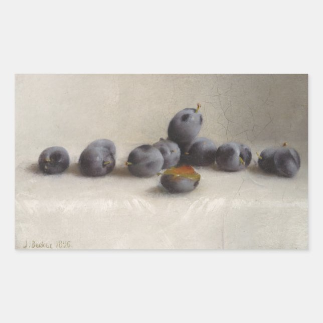 Pegatina Rectangular Doce ciruelas (Anverso)