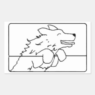 Pegatina Rectangular Dog Joy