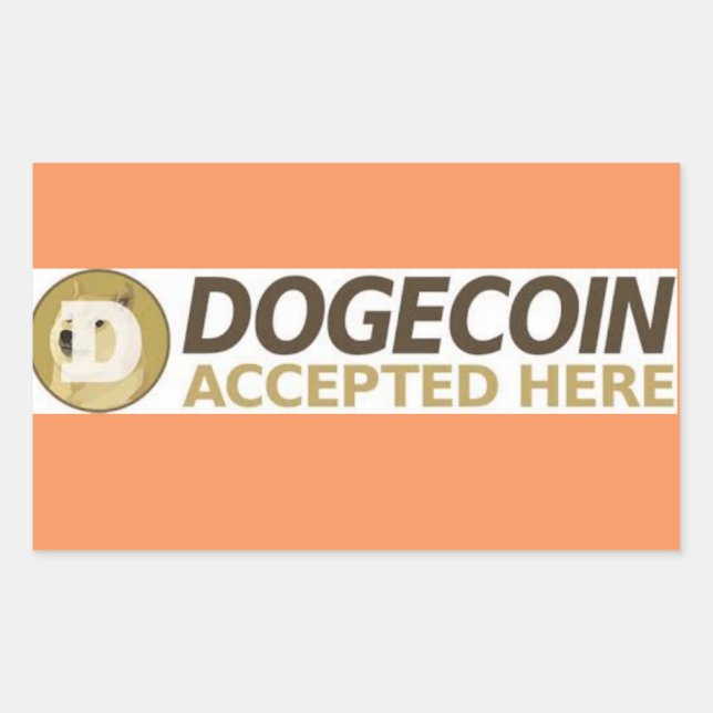 PEGATINA RECTANGULAR DOGECOINS BUSINESS (Anverso)
